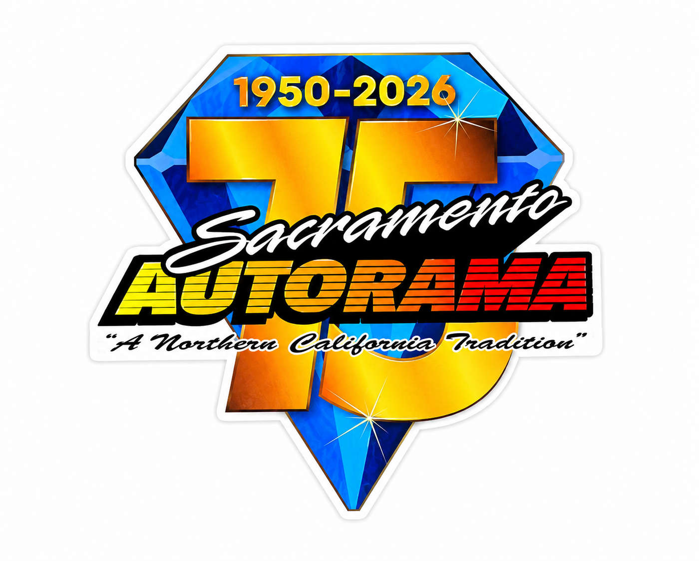 Sacramento Autorama 75th Anniversary Sticker