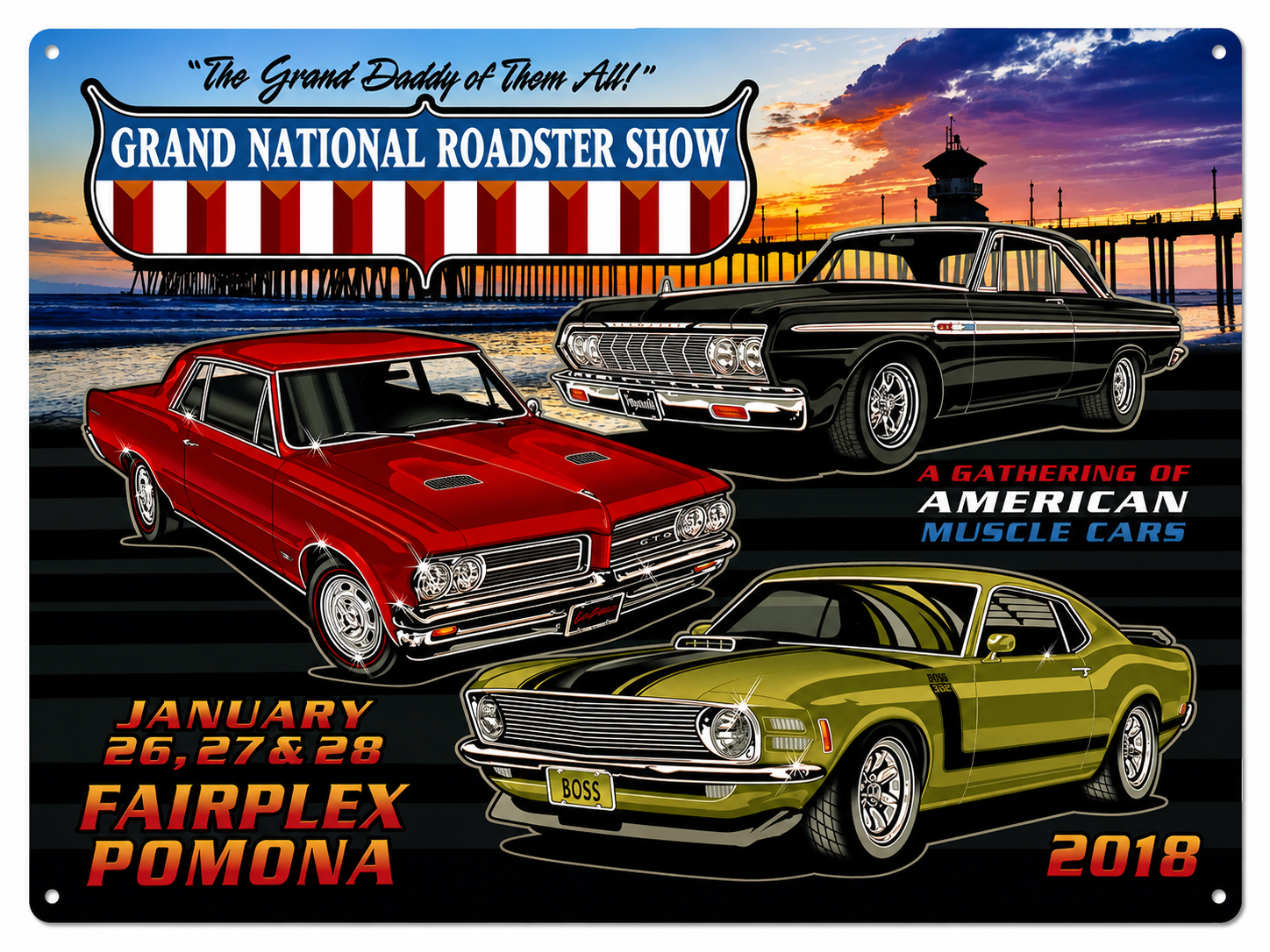 GNRS A Gathering of American Muscle Cars Tin 2018